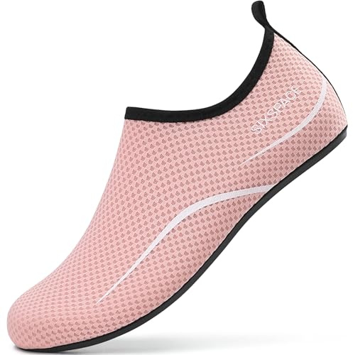 Sixspace Unisex Badeschuhe Wasserschuhe mit Rutschfester Sohle, Gr.34-47 | Schnelltrocknende Schwimmschuhe Strandschuhe Aquaschuhe für Damen und Herren, Ideal für Strand, Pool, Fluss,Surfen und Yoga