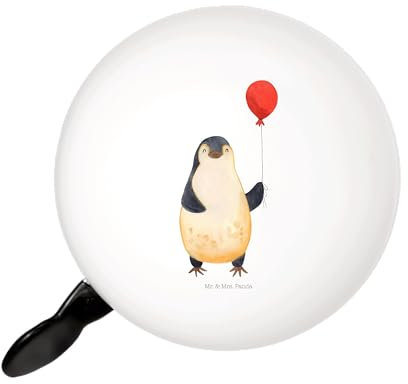 Mr. & Mrs. Panda Fahrrad Klingel Pinguin Luftballon - Geschenk, Für, Glück, Glocke, Jahrmarkt, Fahrrad-Klingel, Freundin, Liebe, Fahrradglocke, Fahrradklingel, Kirmes