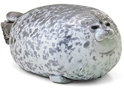 NatureMan Chubby spotted seal pillow stuffed cotton plush animal toy cute marine plush animal pillow cushion (Small)