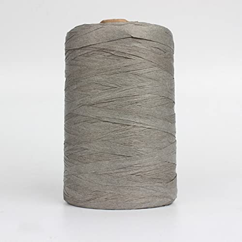 HONGE 1 Roll/280 Meter Raffia Organic Straw Ribbon Paper Yarn Rope for Knitted Crochet DIY Hats Bags Handmade Craft Knit Yarn Thread