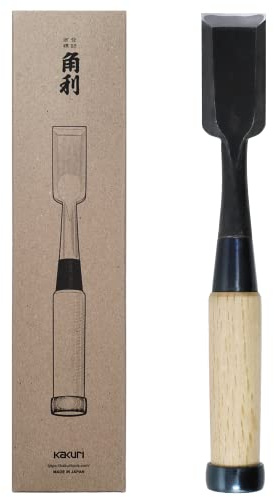 KAKURI Japanischer Holzmeißel für Holzbearbeitung, 30 mm, hergestellt in Japan, professioneller Oire Nomi, weißer Stahl, Nr. 2 Klinge, Griff aus weißer Eiche