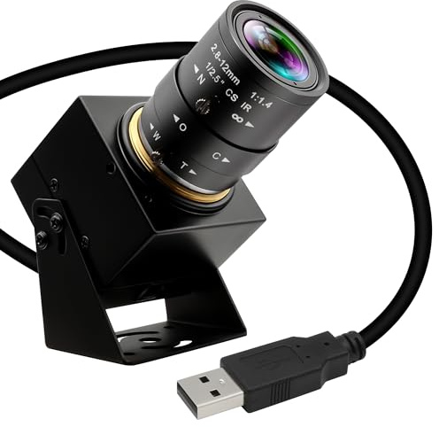 ELP 4K USB Kamera 4-Fach optischer Zoom mit 2,8–12 mm variablem manuellem Objektiv 2160P Ultra HD Nahaufnahme IMX415 Sensor Lightburn Industrial für Laptop Raspberry Pi Jetson Nano