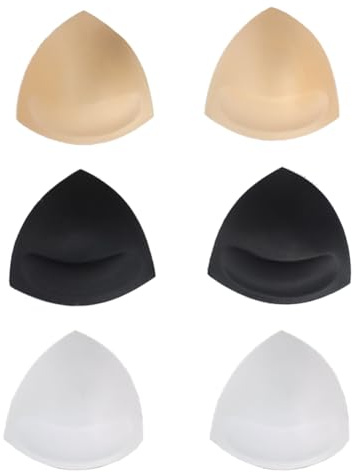3 Paar Triangel-BH-Pads für Damen, herausnehmbare Push-Up-Sport-BH-Körbchen, BH-Einsatz für Bikini-Oberteil, Badeanzug