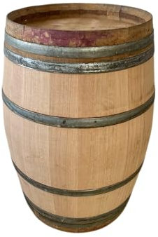 Fassl Baron, Holzfass Stehtisch 225 Liter, abgeschliffen, Barriquefass, Weinfass, 95cm Höhe, rustikaler Stehtisch für innen und außen, gebrauchtes Holzfass …