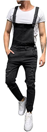 liaddkv Latzhose Herren Arbeitshose Jeans Jumpsuit Herren Kurz Sommer Arbeitshosen Männer Stretch Jeanslatzhose Arbeitshosen Männer Sommer Hose Overall Slim Fit Arbeitshosen Männer Jeans