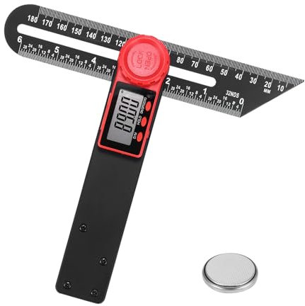 Miawtro Digital Angle Finder Ruler，9 Inch Carpentry Adjustable Digital Angle Gauge Trend Angle Finder Stainless Steel Goniometer for Craftsmen Carpenter and Architect