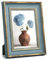 Afuly 13x18 Bilderrahmen Vintage Blau Gold Bilderrahmen Retro Antike Shabby Fotorahmen Deko für Wand Tisch Family Freund Hochzeit Geburtstag Geschenke Muttertage für Mama Oma