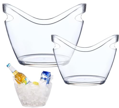 Pasdrucn 2Pcs Seau A Champagne Seau A Glace, Seau Champagne XXL, Refroidisseur Bouteille, Vasque Champagne, Seau à Glaçons Isotherme, Seaux à Champagne Seau à Champagne Seau à Vin