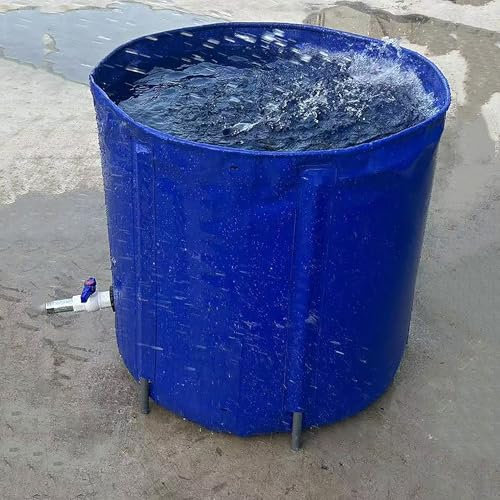 KUANGGE Piscina Fuori Terra per laghetto per Pesci Koi Canvas, laghetto per Pesci Pieghevole, Acquario, Acquario in Tela con valvola di Scarico e Staffa, Grande telone Pieghevole per Esterni per la