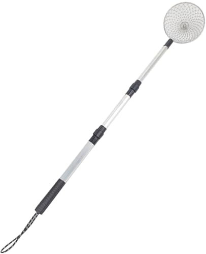 Beach Shelling Tools with Telescopic Rod Stainless Steel M8 Sea Scoop with Fine Mesh Portable Handheld for Collecting Shells Sand Sifter