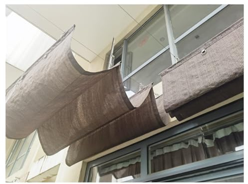 Vele ombreggianti retrattili, protezione dai raggi UV e dal sole, in HDPE, tende avvolgibili per esterni, a forma di U, per cortili e coperture esterne (larghezza 1,5 x lunghezza 10 m/W4)