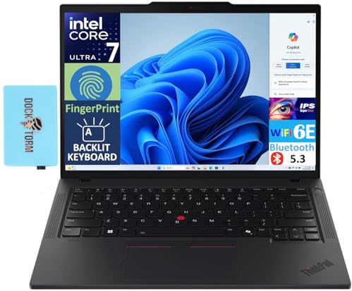 Lenovo ThinkPad T14 Gen 5 AI Powered Business Laptop 14 inch (Intel Core Ultra 7 155U 16GB DDR5, 512GB SSD (Renewed)