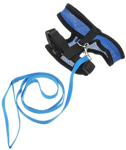 Veemoon Atmungsaktive Hühnerweste mit Verstellbarem Nylon Geschirr und Elastischer Führleine Leichtes Geschirr für Kleine Haustiere bei Outdoor und Party Einsätzen Zufällige Farbe