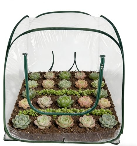 Mini Außengewächshaus,Klappbares Tomatenhaus Mit Klarer PVC Abdeckung - Mini Gewächshaus | Für Garten Balkon Terrasse Blumenkübel Kälte Frost Schnee