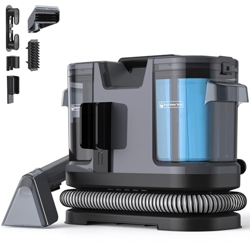Lubluelu Nasssauger Polsterreiniger Gerät, 600 W - 15 kPa Teppichreiniger Waschsauger, tragbares Teppich-Reinigungsgerät mit Selbstreinigung und langem Schlauch für Teppiche, Sofas & Auto-Innenräume