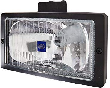 HELLA 1FE 006 300-041 Halogen-Fernscheinwerfer - Jumbo 220 - 24/12V - rechteckig - Referenzzahl: 37.5 - geschraubt - gemusterte Streuscheibe - Lichtscheibenfarbe: glasklar - rechts/links