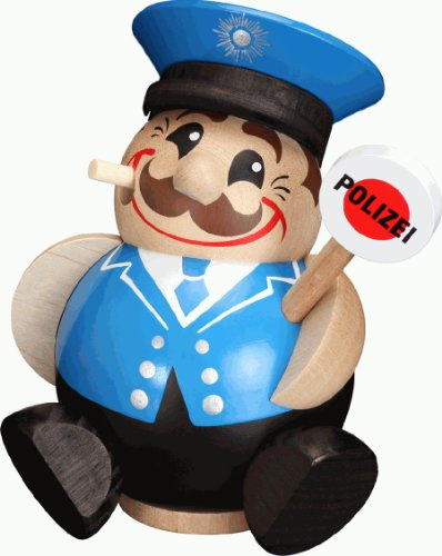 Räuchermann Polizist 12cm