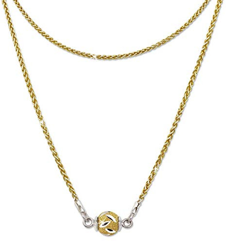 SilberDream Kugel Halskette silber gold 46cm Echt 925 Silber vergoldet SDK24146Y Silber Halskette