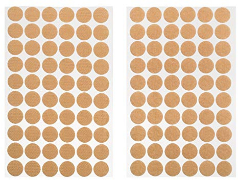 Klett BRAUN 1x 60 Paar I Klettverschluss Klettpunkte klein Rund 15 mm 60 Stück Flausch u. Haken Selbstklebend Doppelseitig Klebend Klebepunkte kleine Klettpunkte 15 mm Durchmesser Ø 15mm auf Karte