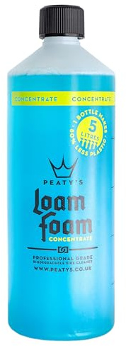Peaty's Loam Foam Concentrate professionell cykelrengörare 1 liter flaska = 5 liter cykelrengöring tvätt – djuprengöring smutstvål, kolmatt legeringssäker – MTB, E-Bike Road & Grus cykel