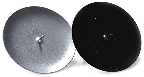 4 Stück Kerzenhalter aus Metall für Adventskranz Ø 8 cm - Adventskranzstecker - Adventskranzhalter - Kerzenhalter für Adventskranz Grau