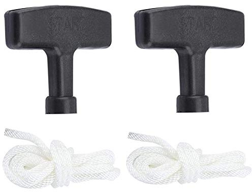 2 Pièces Corde de Début de Recul, Corde de Départ et Poignée, Corde de Démarrage pour Tondeuse à Gazon,pour Tondeuse à Gazon, Débroussailleuse, Pièces de Moteur de Coupe (145 mm, 5mm)