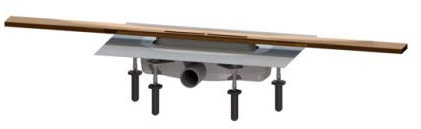 KESSEL Duschrinne Linearis Infinity 60 L: 800 mm, DN 40, Bronze, geb., Megastop 45304.08