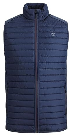 JACK & JONES Chaleco Acolchado sin Mangas de transición y Chaqueta Blouson JJEMULTI, Color:Azul, Talla de Chaqueta:XS