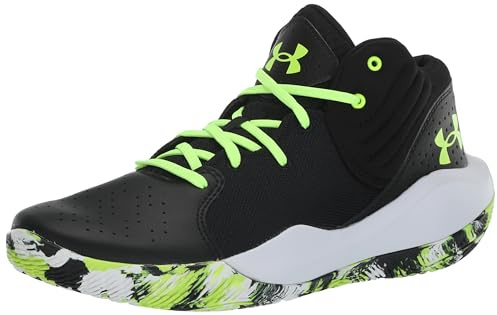 Under Armour Unisex UA Jet '21 Scarpe da Basket Court Performancence, Nero, 42 EU