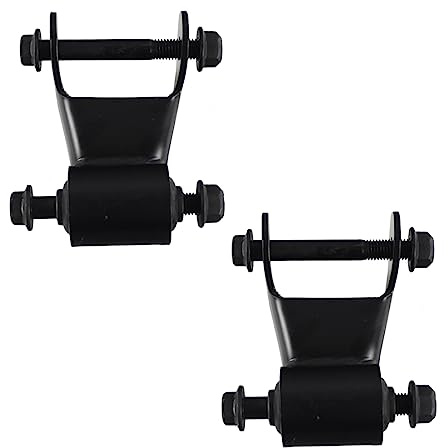 IBESTWOLF Juego de 2 soportes de grillete trasero con resorte de hoja 722-029 compatible con Chevy GMC Sierra 1500 Suburban 2500 Yukon XL 2500