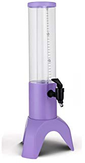 Dispensador de Torre de Cerveza Dispensador de bebidas de torre de cerveza con luz, tubo de hielo y toque, dispensador de bebidas de keggerator recto, fácil limpio, 1.5L / 3L, púrpura Torre Cerveza/Di