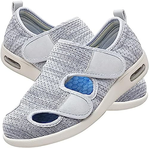 EIASER Zapatos Diabéticos para Pies Hinchados, para pies Delicados, Diabéticos y Posoperatorios. Rejilla Nailon y Tratamiento Antibacteriano Sanitized,Negro,39EU