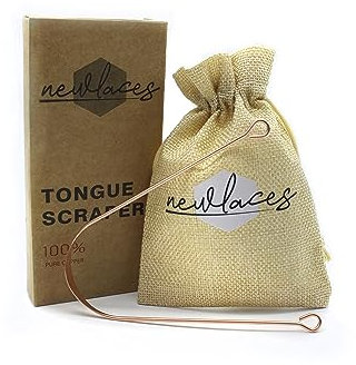 Grattoir de langue | Nettoyage buccal | Utilisation recommandée par les dentistes |Antibactérien | 100% Cuivre (1)