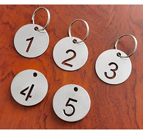 Door Numbers,Address Numbers Sign,Stainless Steel Number Plate,40mm Metal Hollow Number Plate 1-100,Dormitory Hotel Number Key Item Mark Tags(Color:Number 1-10) (Color : Number 11 20)