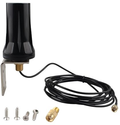 Futheda Antenna 4G LTE Esterna 5dBi SMA Maschio Impermeabile Montaggio a Parete con 3m Cavo per 4G LTE Router Cellulare Gateway Modem Foto Trappola per Animali Fotocamera da Caccia