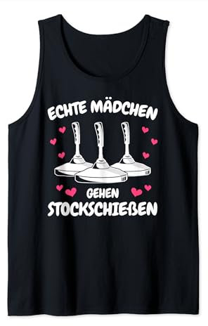 Stockschießen Mädchen gehen Stockschießen Eisstock Tank Top