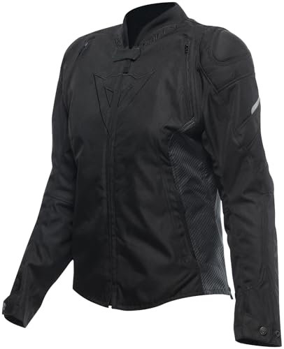 Dainese - Avro 5 Tex Jacket Wmn, Giacca Moto in Tessuto, con Protezioni, Woman, Nero/Nero/Nero, 46