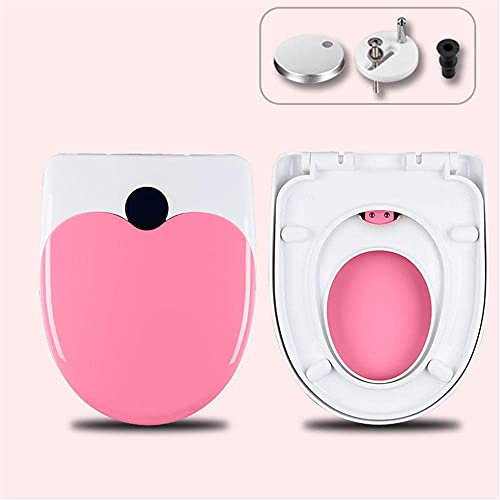 Toilettensitz mit Absenkautomatik, Anti-L, mit Schnellverschluss, ideal, Standard-Toilettendeckel in quadratischer U/V/U/O-Form, grün, quadratischer U-Typ