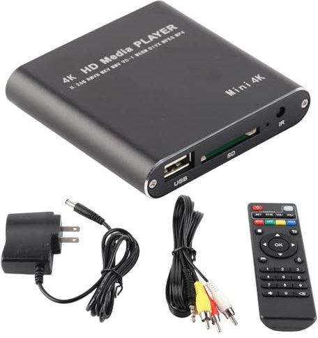 Lettore multimediale digitale Lettore video HD Mini lettore multimediale in streaming ad alta risoluzione 4K per interfaccia multimediale HD Schede di archiviazione USB AV 100‑240