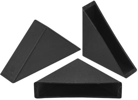 QUARKZMAN Eckenschutz Kantenschutz 10x50mm Dreiecksform Glas-Eckschützer Kissen 50 Stück Kunststoffeckschützer für Eckschutz von Glas, Spiegel, Fliesen, Schwarz