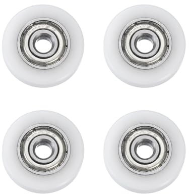 sourcing map 4 guide per cuscinetti a sfera, 3 x 15 x 4 mm, a doppia schermatura in metallo, in acciaio cromato, per guida di apparecchiature meccaniche, colore bianco