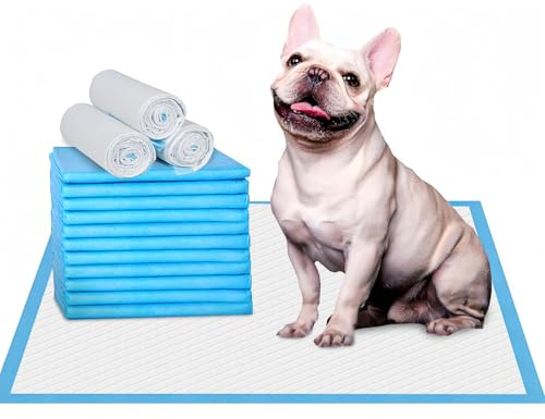 60cmx60cm 6-lagige Trainingspads für Hunde – Elalove Welpen-Pinkelpads, super saugfähig & auslaufsicher, Einweg-Tier-Piddle-Pad, Töpfchen-Pads für Welpen & Hunde (50 Stück, groß)