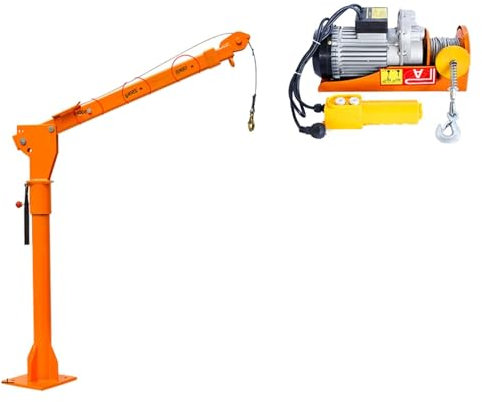 IUBGFTO Manivelle/Petite Grue électrique, Grue Domestique montée sur véhicule 12v 24v 220V, palan de Levage monté sur Camion (palan électrique 500 kg 220 V)