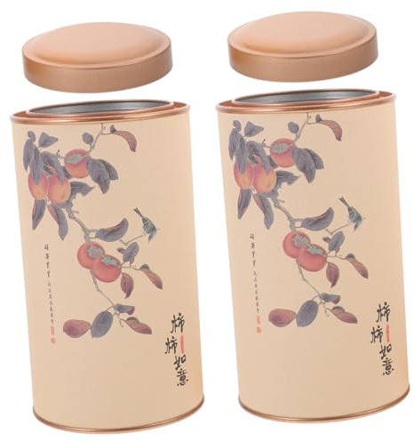 Alipis Boîte à Thé Scellée en Fer Blanc 2 Pièces pour Rangement | Fer Blanc, Format Coffret Présent, Usage Polyvalent pour Grains de Café et Bonbons