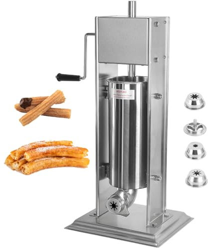 Churro-Maker-Maschine, Churro-Maker aus Edelstahl, Hygienischer und robuster Churro-Maker - Churros-Maschine mit 4 Laminierdüsen, Laminierbeutel für Familie, Freunde, Kollegen,7L