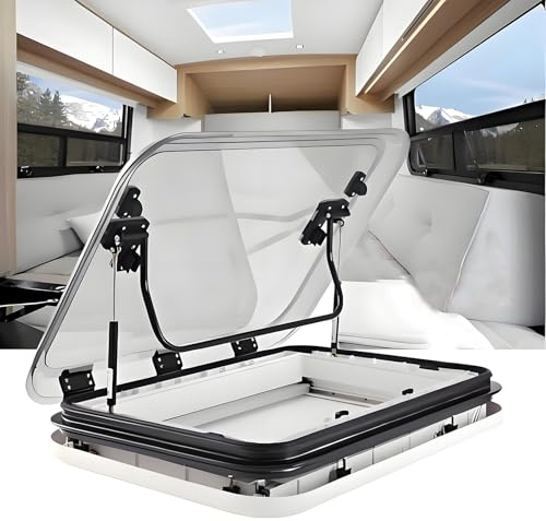 Dachwartungskits für Wohnmobile, Dachfenster für Wohnmobile, Wohnwagen, Auto, mit LED, Dachfenster für Wohnmobile, Dachfensterlüftung für Wohnmobile, Luke, Wohnmobil-Dachlüftung,50x50cm
