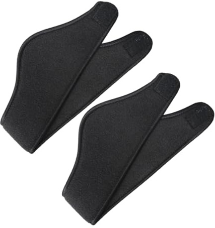 LALADEFIEE Bandeau Chaud Polaire Double Couche En Flanelle, Cache-oreilles Extensible Unisexe, Bandeau De Sport Pour Extérieur Hiver, Protection Oreilles Et Front, Lot De 2 Pièces Noir