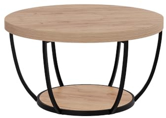 Vicco Couchtisch Arvina, Goldkraft Eiche, 80 x 80 cm