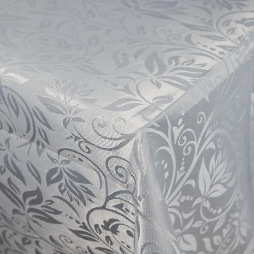 Comart - Tovaglia Jacquard Antimacchia - Damascata - 140x230cm 8 pp Argento