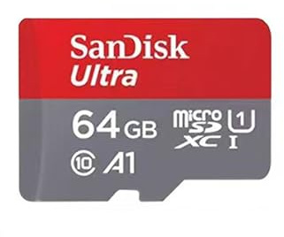 RINGO 64GB microSD Memory Card, Class 10 U1 A1, up to 140MB/s Read Speed Micro SD/TF Card for Smartphones, Dash Cams, CCTV Cameras, Speakers and Recorders SDSQUNC Series